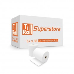 Verifone VX670 - 57 x 38mm Thermal paper rolls (box of 20) FREE DELIVERY