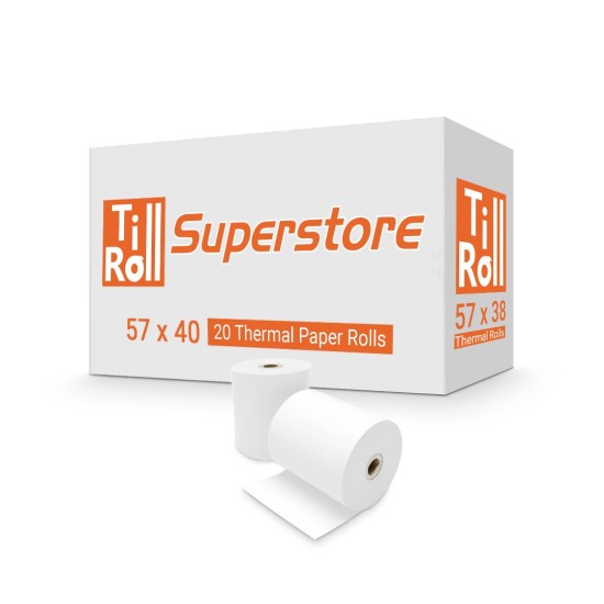 Ingenico iWL 200 - 57 x 38mm Thermal paper rolls (box of 20) FREE DELIVERY