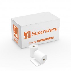 57 x 50 x 12.7 Thermal Paper Till Rolls (box of 20) FREE DELIVERY