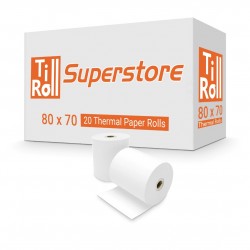 80 x 70 Thermal Till Rolls (box of 20) FREE DELIVERY