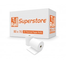 80 x 70 Thermal Till Rolls (box of 20) FREE DELIVERY
