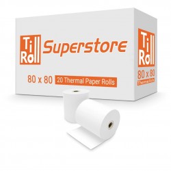 80 x 80 x 12.7 Thermal Paper Till Rolls (box of 20) FREE DELIVERY