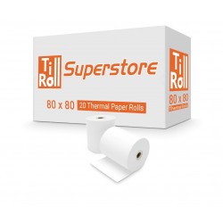 80 x 80 x 12.7 Thermal Paper Till Rolls (box of 20) FREE DELIVERY